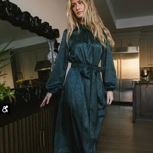 Bohme Dark Green Maxi Dress